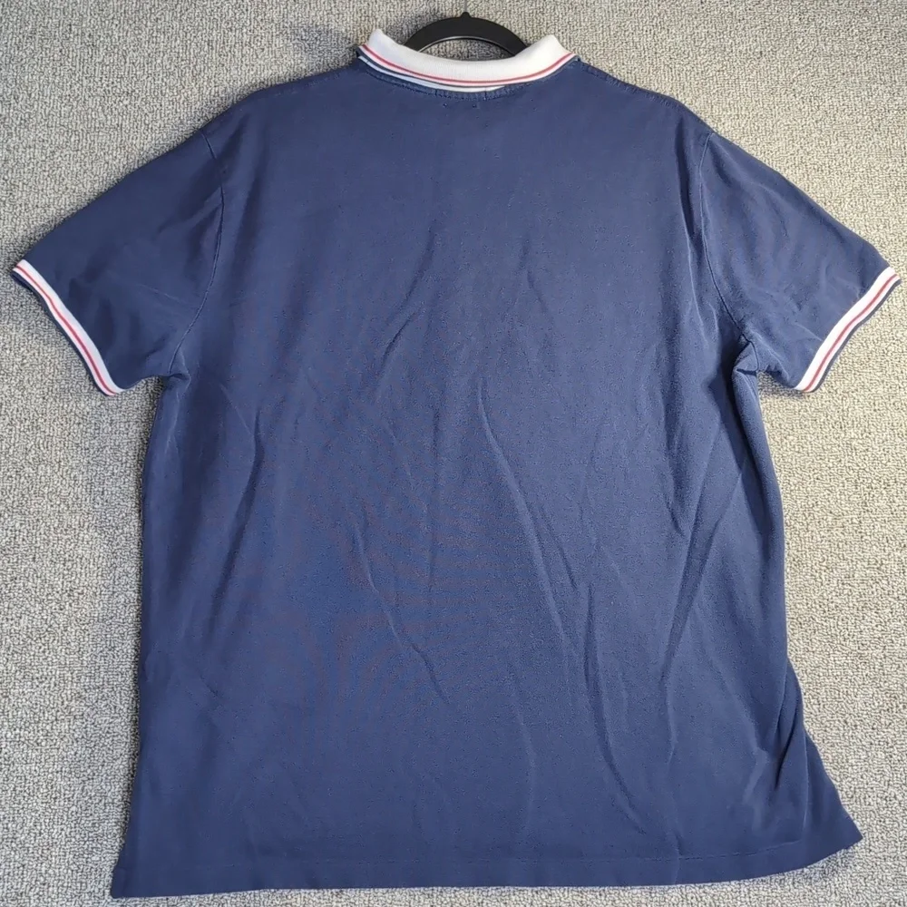 Polo Ralph Lauren Big Pony Ringer Polo Size XL in Navy Blue With Red/White/Blue